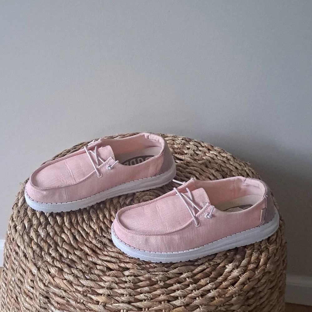 Hey Dude Youth Girls Wendy Rose Crystal Glitter‎ Loafer Sneakers Girl3/Women4